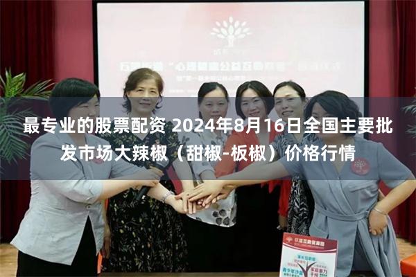 最专业的股票配资 2024年8月16日全国主要批发市场大辣椒(甜椒-板椒)价格行情